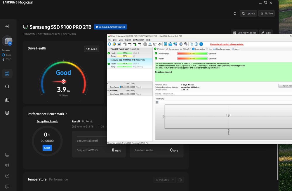 SSD 2TB, Samsung 9100 Pro, NVMe, M.2 GEN 5