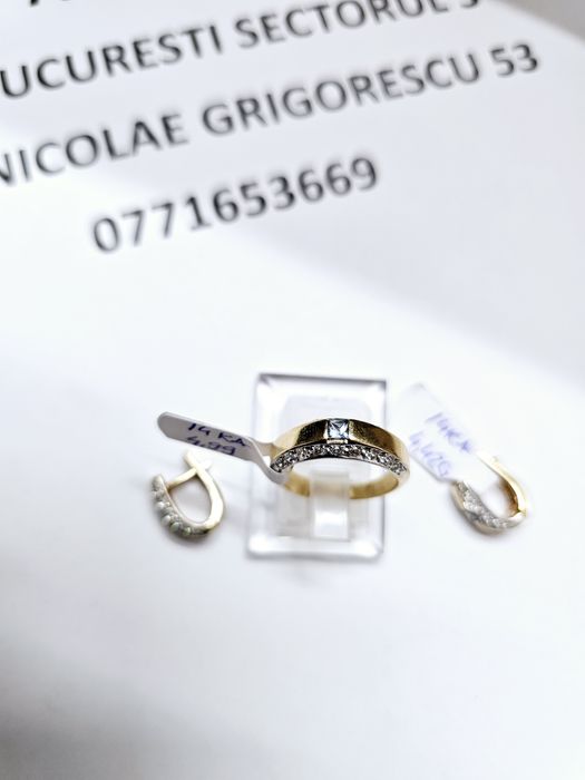 Vand set bijuterii din aur 14 k 9.41 g cod 408 409