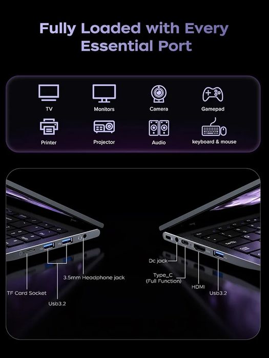 Laptop ACEMAGIC 15.6" FHD/ Ryzen 5 7430U (procesor până la 4.3GHz), 8 nuclee/ 16GB RAM/ 512 SSD/ SIGILAT