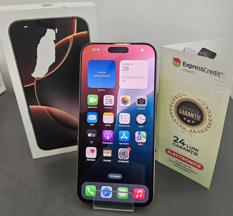 Telefon Iphone 16 Pro Max (AG32 B:34409.1-ag35) Garantie 2 Ani!