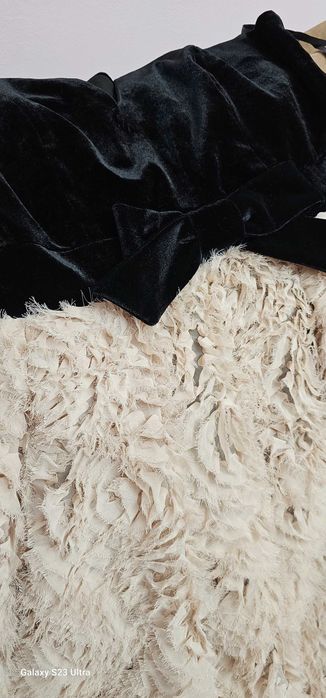 Rochie midi ,catifea si mătase marimea L 42-44