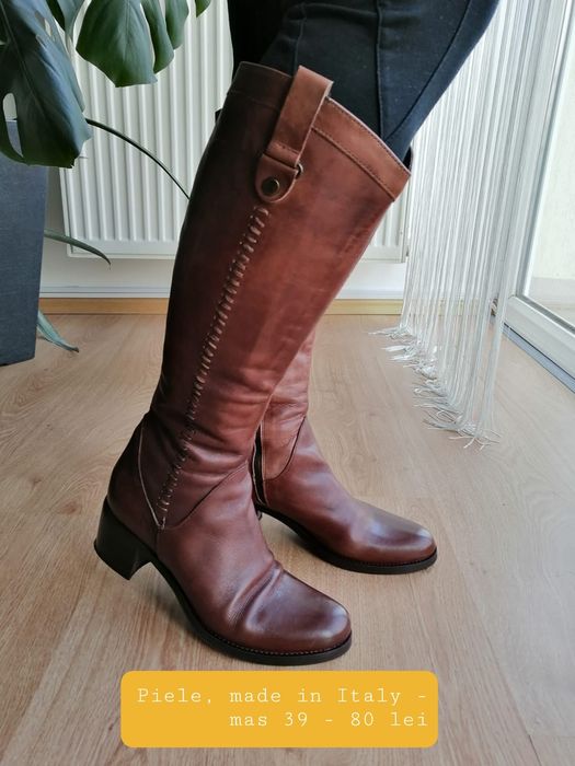 Cizme, piele, mas 39,40