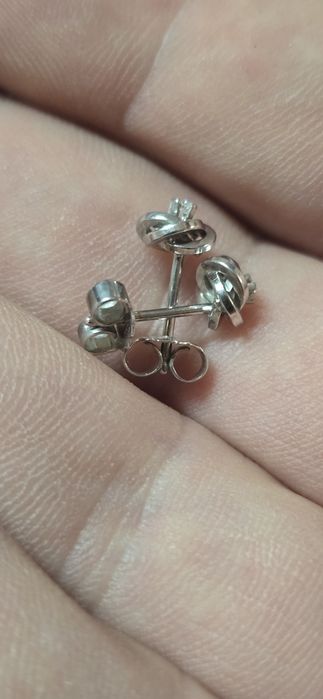 Cercei aur diamante naturale