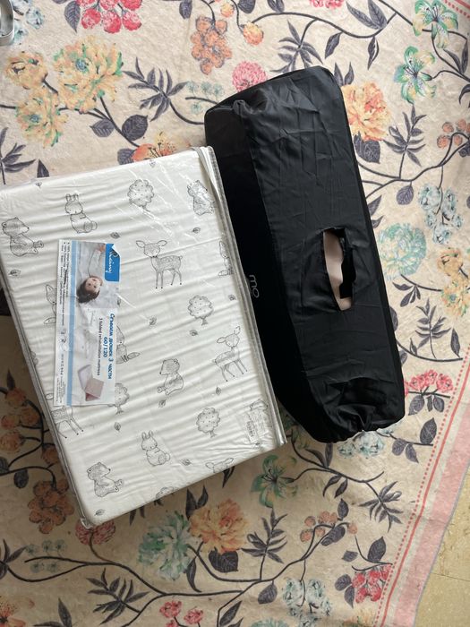 Moni Детска кошара Next Level + люлеещ механизъм + Rainy Бебешки хипоалергенен матрак