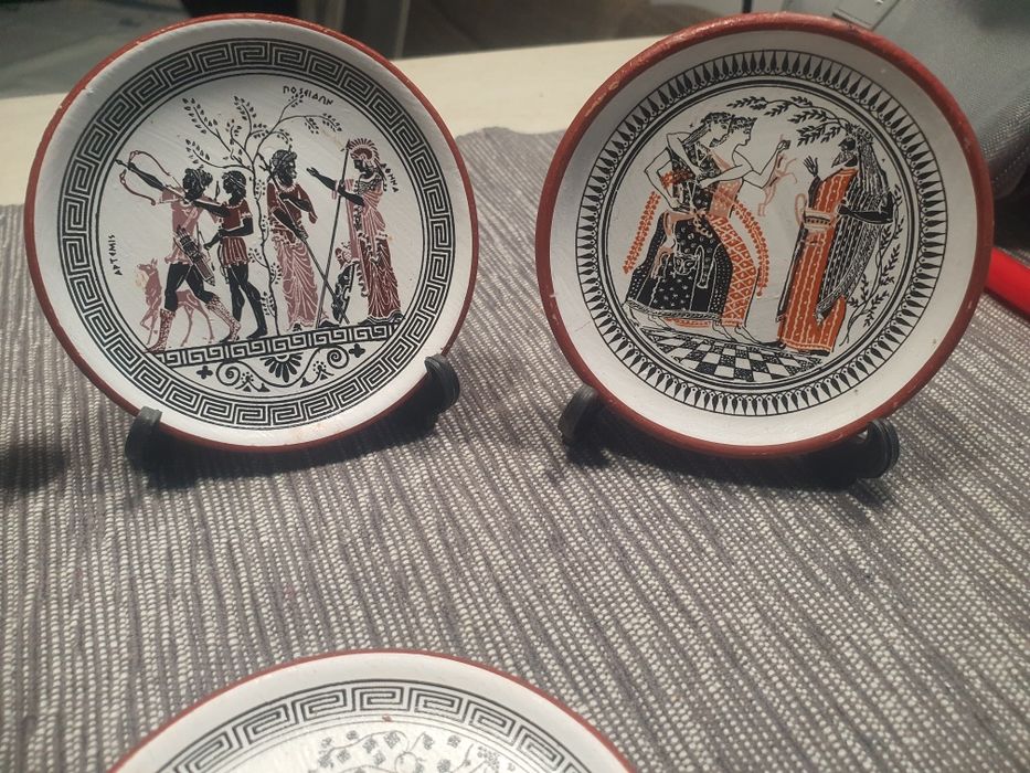 Set 6 farfurii decorative ceramice / suveniruri Grecia Antică