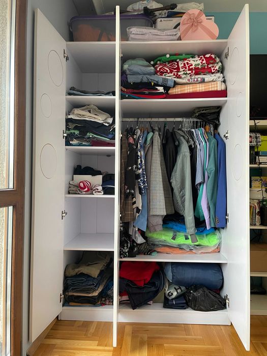 Комплект мебели - бюро, гардероб, легло с матрак 120 см, нощно шкафче