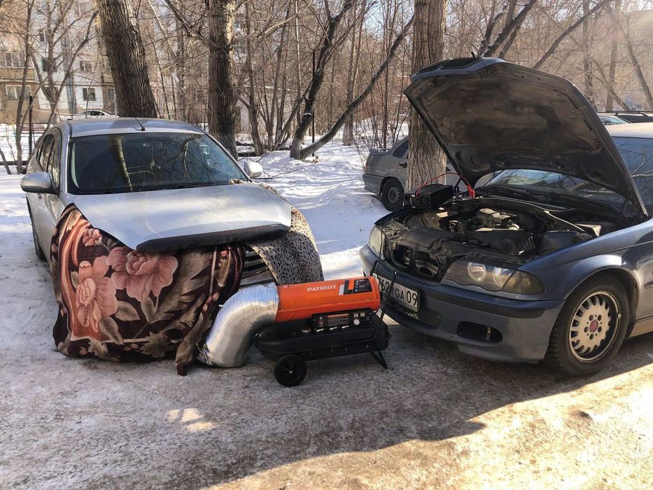 Отогрев авто, прогрев