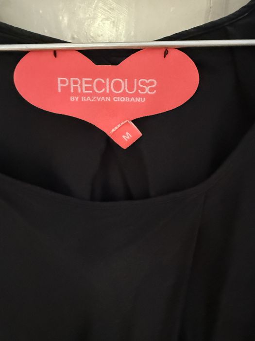 Bluza neagra Precious by Razvan Ciobanu din matase naturala 100%