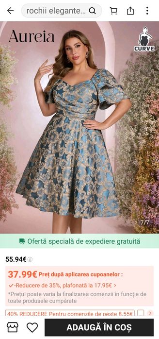 Rochie din jacard noua marimea 48