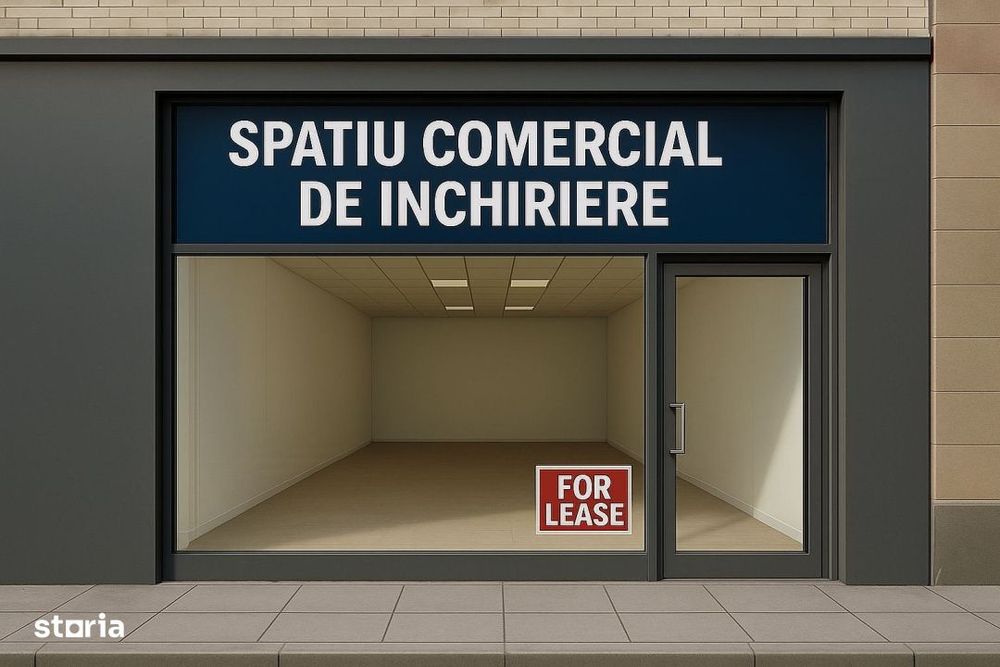 Spatiu comercial 200mp, 7 locuri parcare, 25ML vitrina, VAD Intens