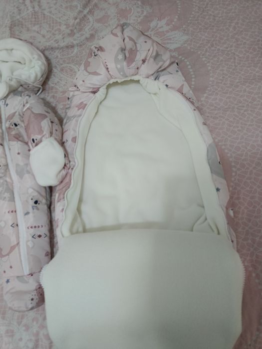 Для девочек зимний комбез конверт 2в 1