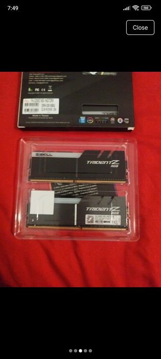 Memorie G.Skill Trident Z RGB dual Channel Kit 16GB (2x8GB) DDR4 3200M