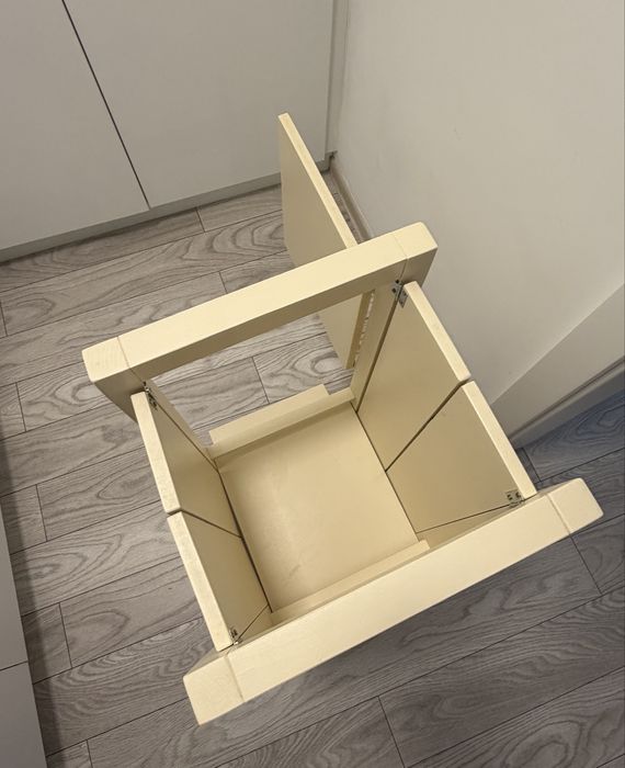 Vand turn de activitati pliabil/learning tower crem