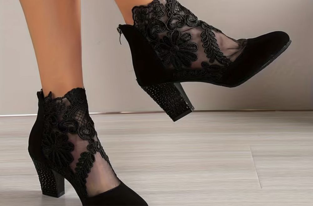 Ботильоны с узором.Новые