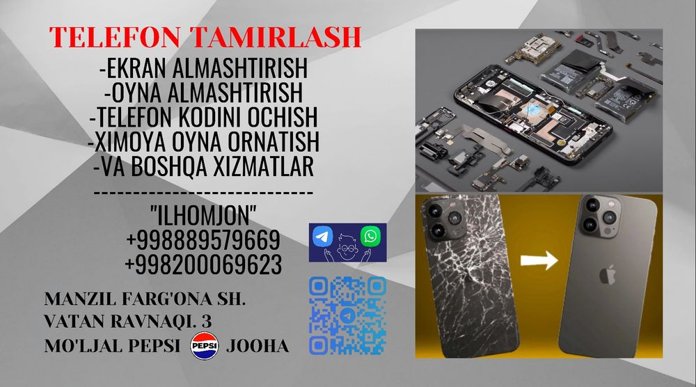 Ремонт телефонов Telefon tamirlash
