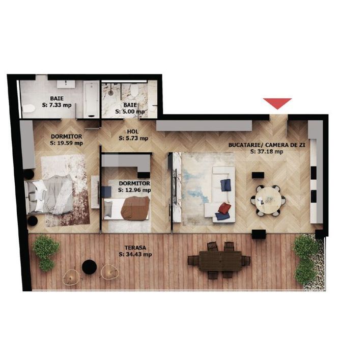 Apartament 3 camere premium | Terasa impresionanta | EAS Residence