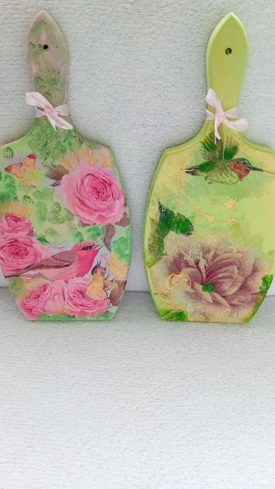 Декорирана дървена дъска винтидж стил