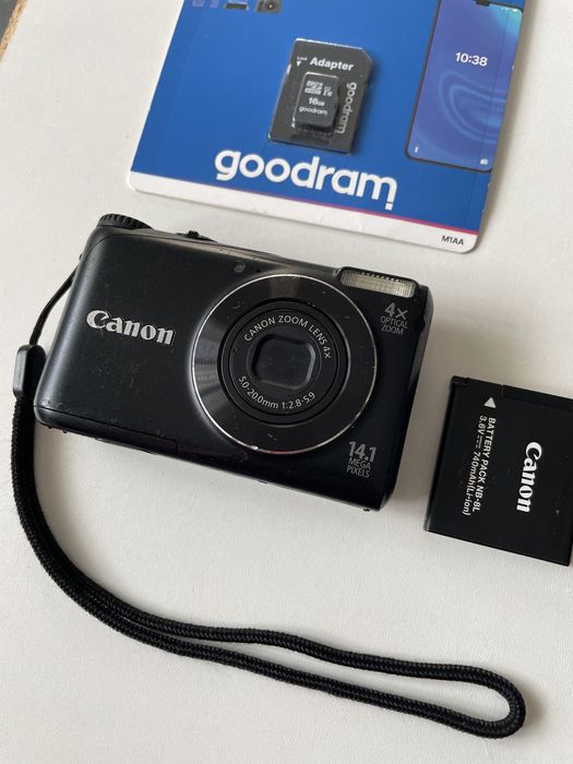 Camera Foto Digitala CANON PowerShot A2200 HD, Black, 16GB, 14.1
