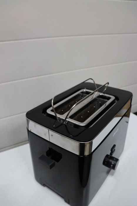 Тостер Graef TO 62, 1000 W, 2 филийки, черен/сребрист