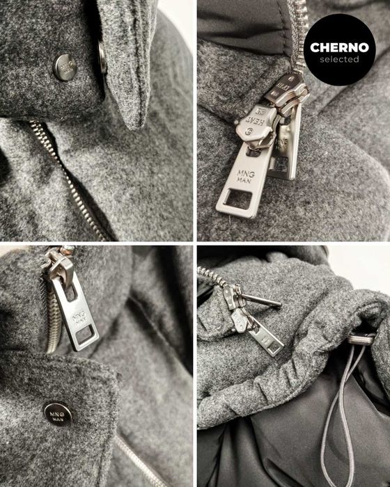 Мъжки пухен елек с качулка MANGO Hooded Puffer Vest – XXL