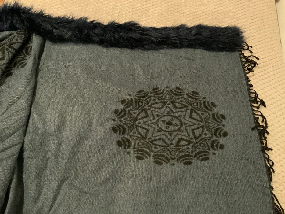 Poncho din Casmir bleumarin, Marime universala