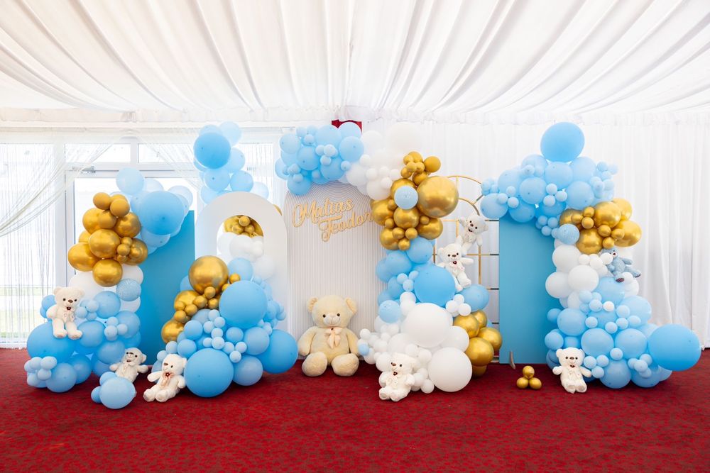 Panou personalizat baloane /Decor baloane/Aranjament cristelnița