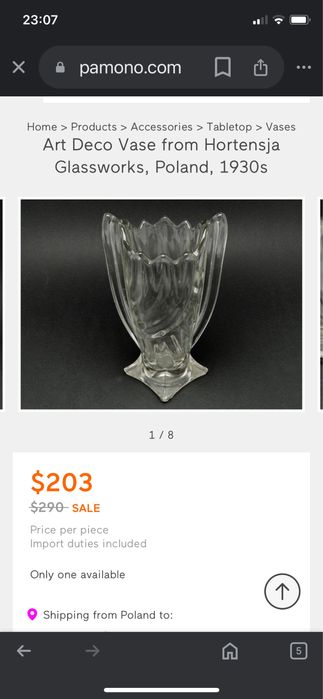 Vaza Art Deco Hortensia