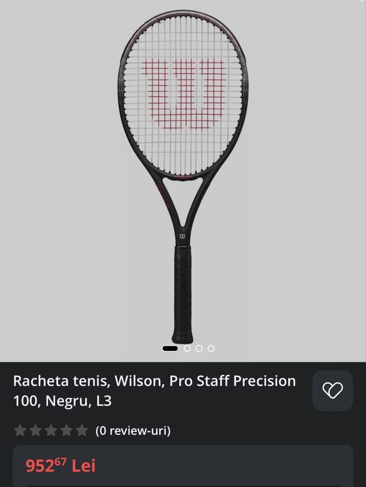 Racheta tenis, Wilson, Pro Staff Precision 100, Negru, L3