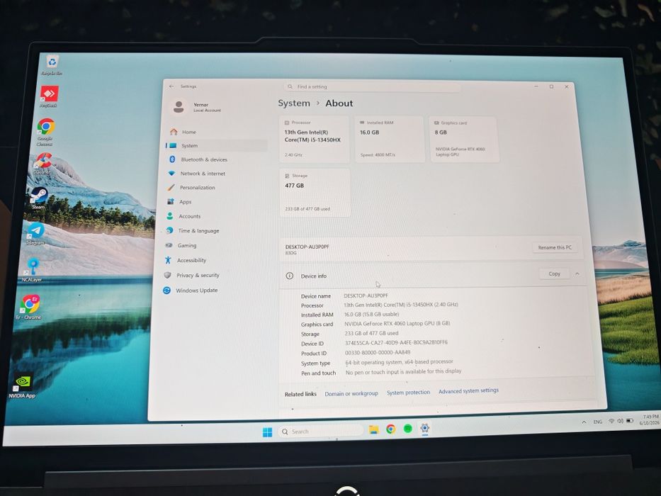 Lenovo Legion 5(16IRX9) RTX 4060