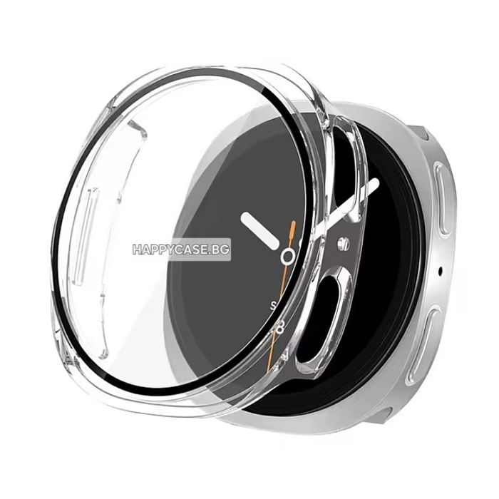 Samsung Galaxy Watch 9 44 mm / Watch 9 40 mm / 360° Твърд пластмасов кейс с вграден протектор за екран