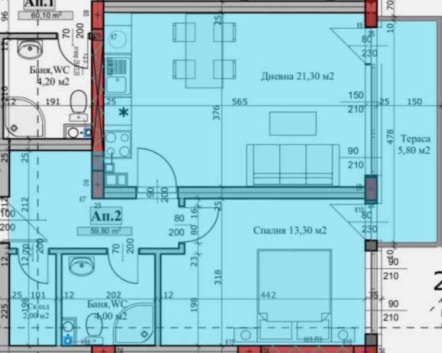 Продава се Двустаен апартамент в Велико Търново, Картала - 70 кв.м за 1428 €/кв.м - Снимка #6