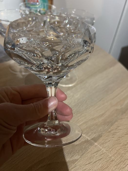 Set 5 pahare cupe cristal sampanie desert