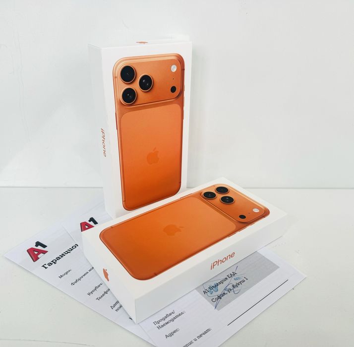 НОВ! iPhone 17 Pro Max 256GB Cosmic Orange ГАРАНЦИЯ 24 Месеца!