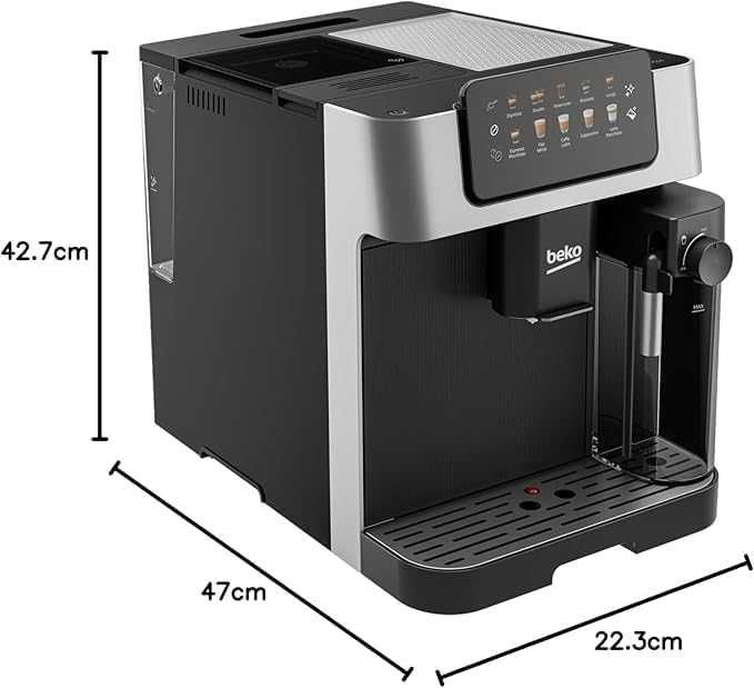 Espressor automat Beko CaffeExperto CEG7304X, 19 bar, ecran touch, garanție