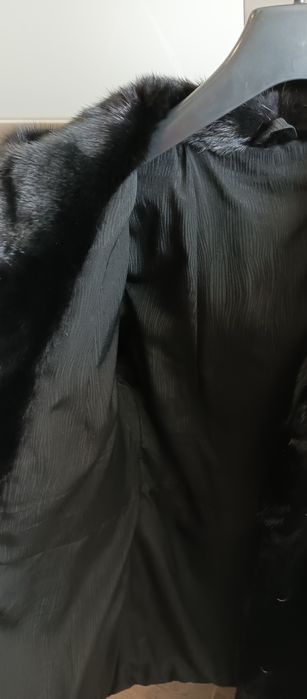 Шуба мутоновая с норкой