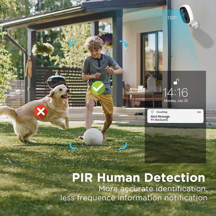 G-Homa Безжична камера за наблюдение, WiFi камера, 2-посочно аудио