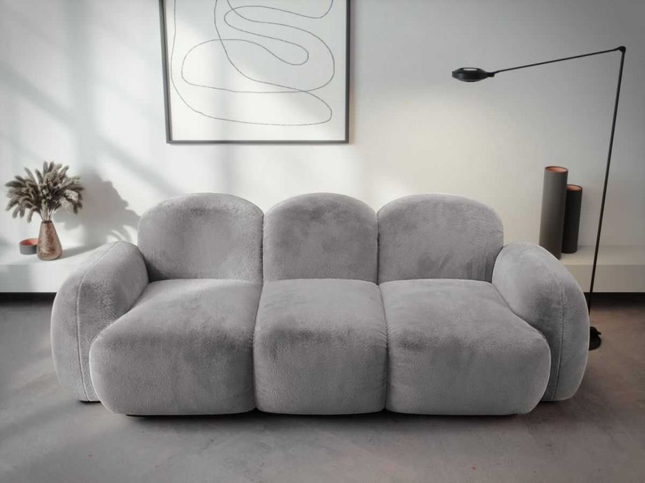 Canapea bubble Zenvia plusata gri - Transport Gratuit