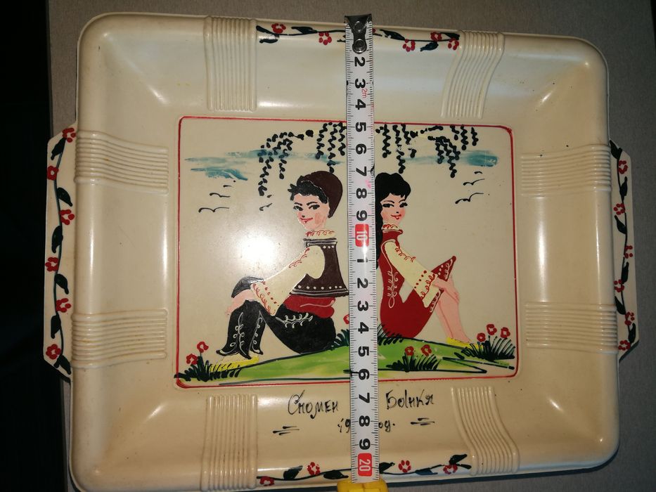 Малко буренце, дървена кутия , стара бъкличка, подносче, медни бакъри