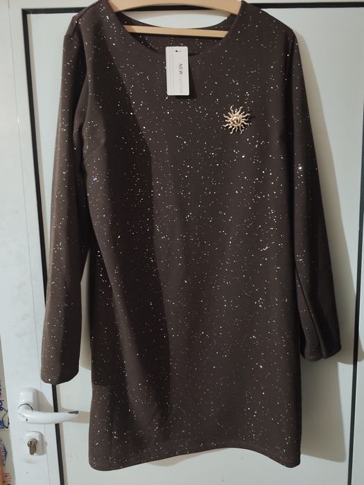 Дамска кафява рокля