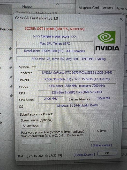 RTX 3070 Palit Gaming Pro 8gb