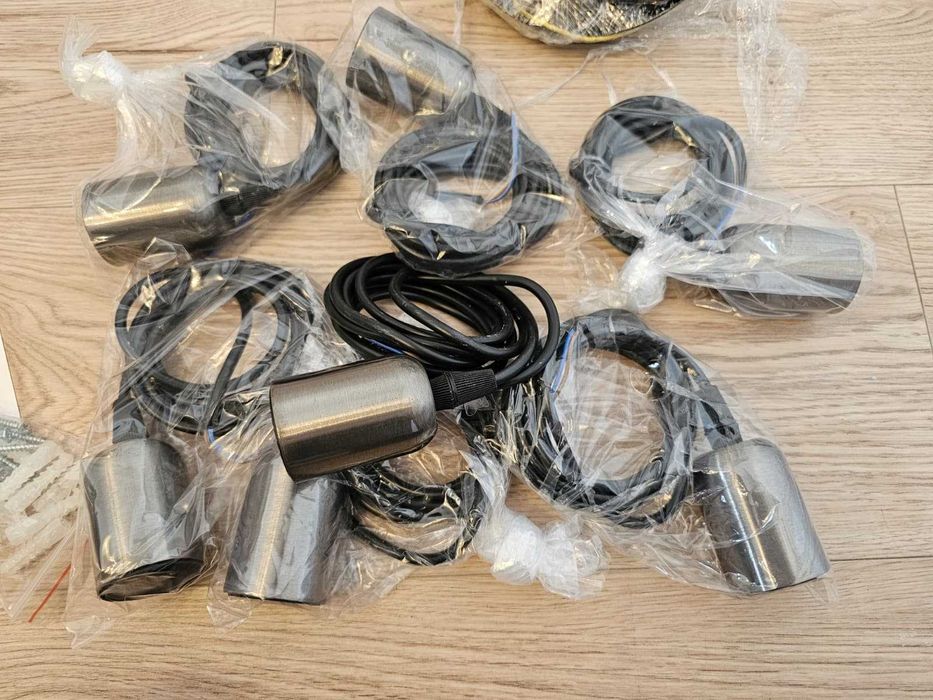 Lustra Evo Light V1479 E27, Negru Nichelat - 2 bucati