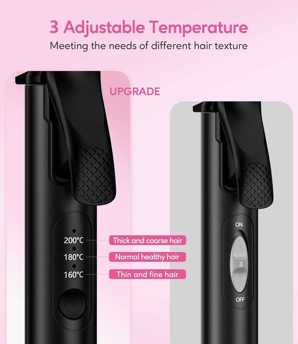 FARERY Керамична мини маша за къдрене с кератин и арган, 25 мм