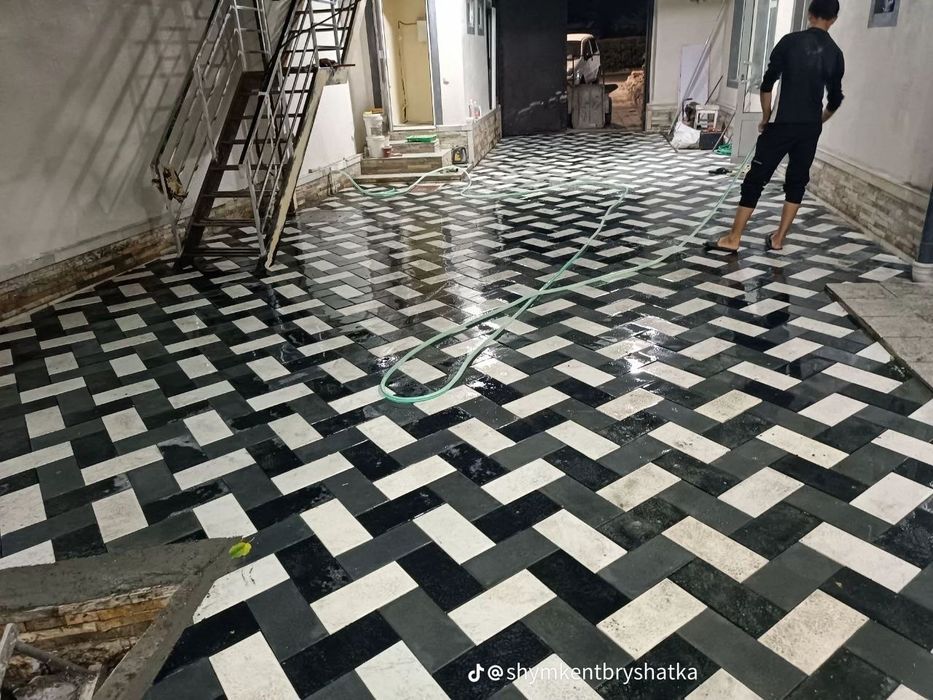 Професиональная укладка брусчатки, укладка тротуарной плитки,.
