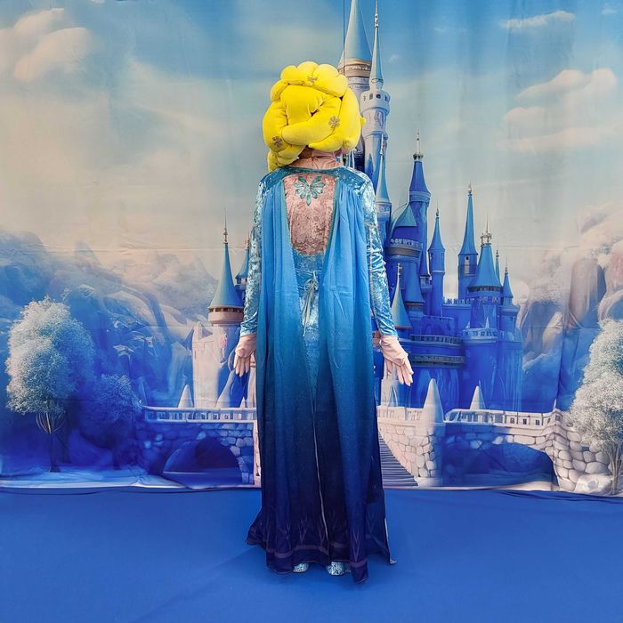 Costum mascotă Frozen Elsa Princess 3D premium, realizat la comandă