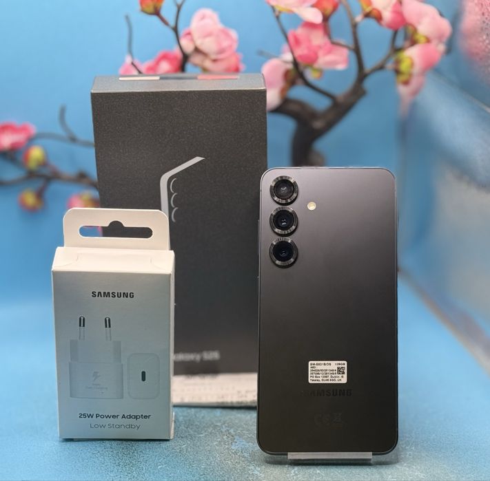 НОВ!!! Samsung Galaxy S25, 12GB RAM, 128GB, 5G, Blueblack +  адаптер