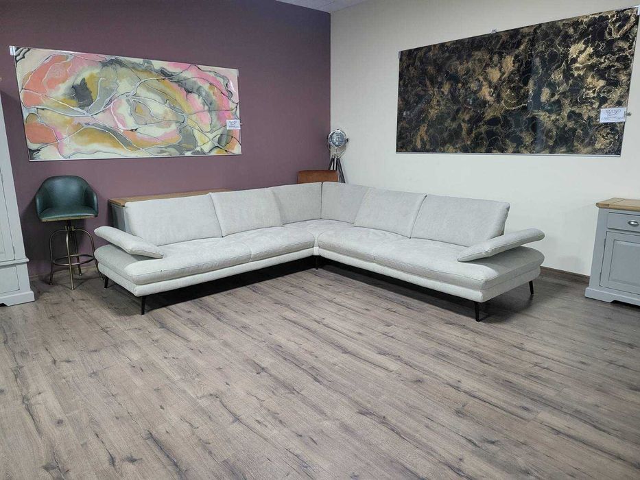 ПРОМОЦИЯ!!! Сиво-бежов ъглов диван от плат Dieter Knoll ZE-EM20075