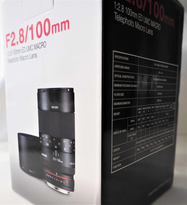 Чисто нов Samyang F2.8/100mm ED UMC MACRO Telephoto Macro Lens