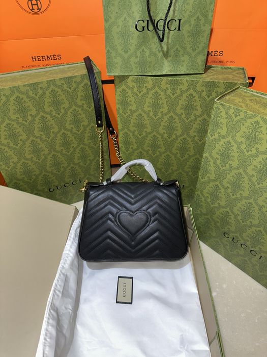 Geanta Gucci Marmont 26cm Black Piele naturala