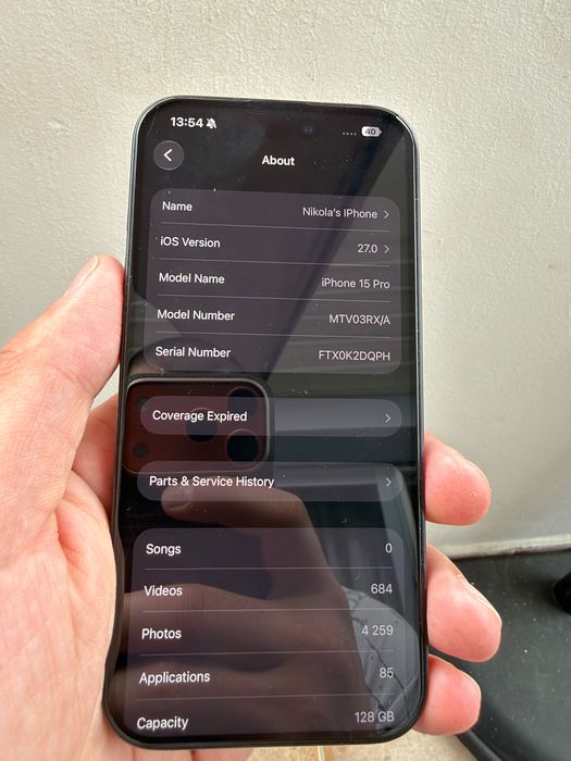 IPHONE 15 PRO 128 GB - blue titanium