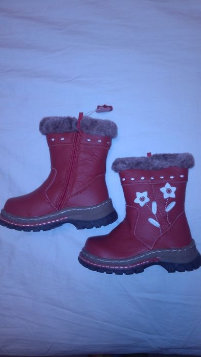 Cizme nr. 29, NOI, Fungirls, piele naturala, rosii, fete, cu eticheta